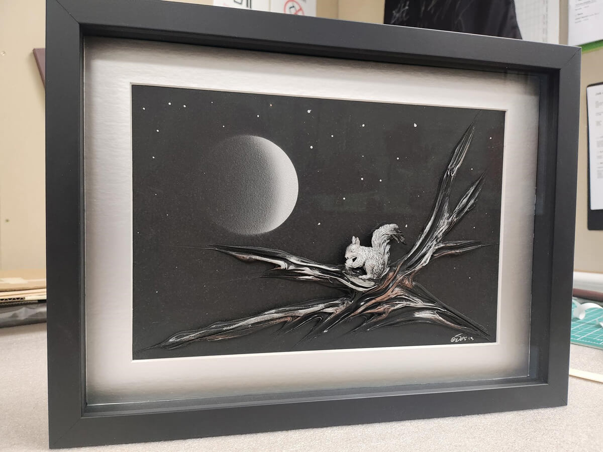 Framed 3-D art