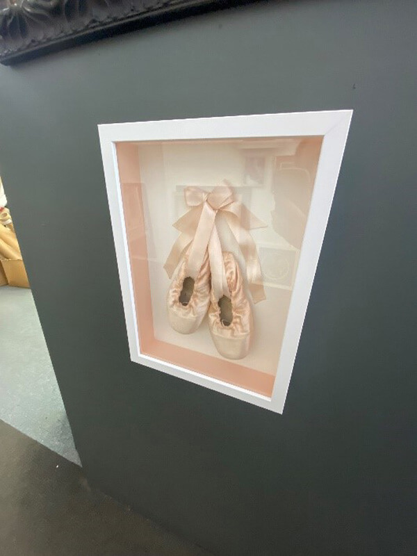 framed ballet shoes