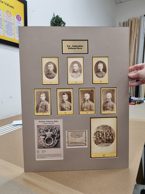 Mat mounted defence force photos