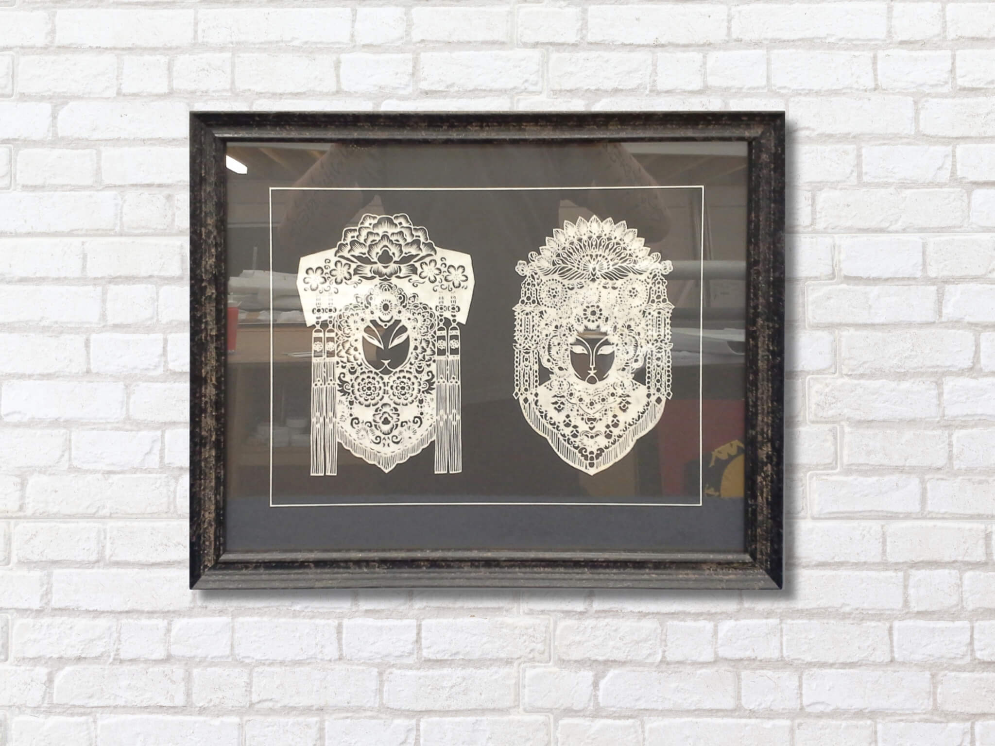 Framed silk from vacation