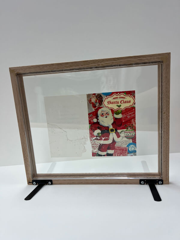 Christmas card frame back