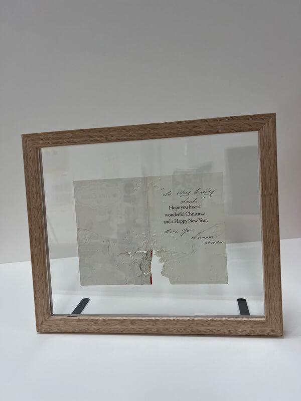 Christmas card frame front