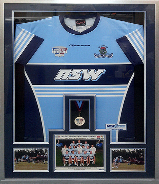 NSW rugby jersey framing memorabila