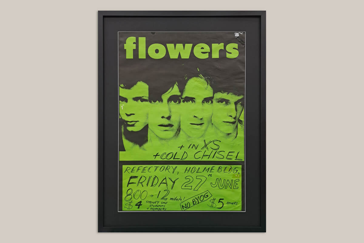 Framed music poster Icehouse Flowers