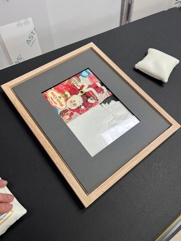 Christmas card with mat board template