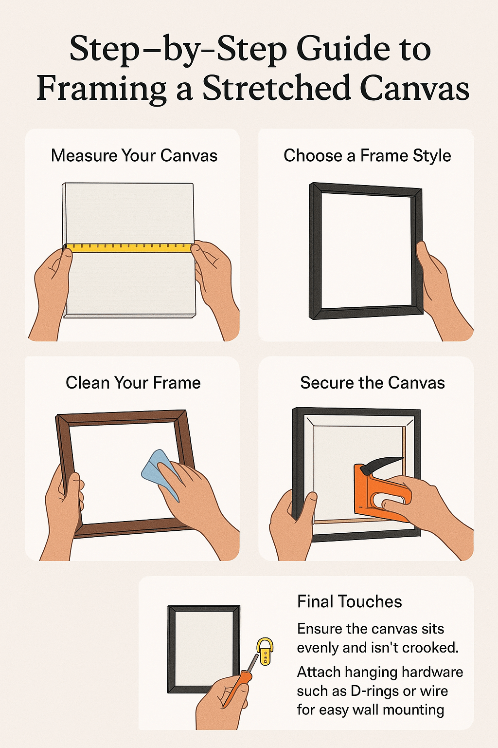 Canvas stretching step by step guide