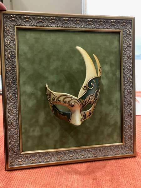 framed opera mask