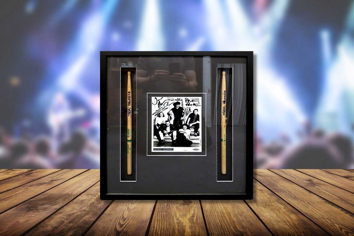 Cold Chisel framed drumsticks and CD
